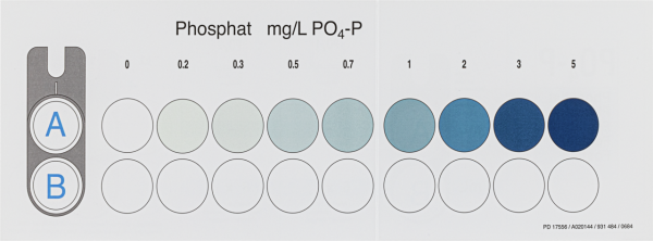 Color comparison chart for VISOCOLOR ECO Phosphate