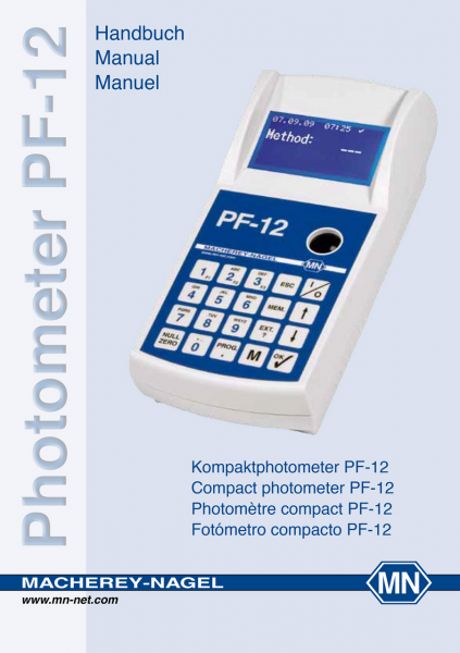 Manual for photometer PF‑12