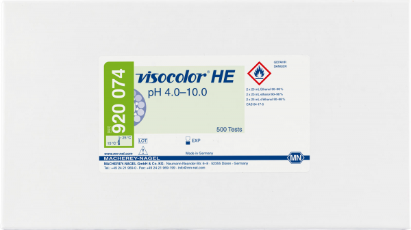 Colorimetric test kit VISOCOLOR HE pH 4.0–10.0