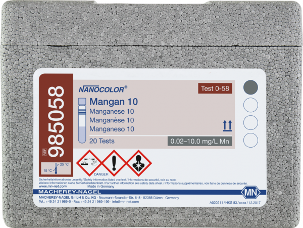 Tube test NANOCOLOR Manganese 10