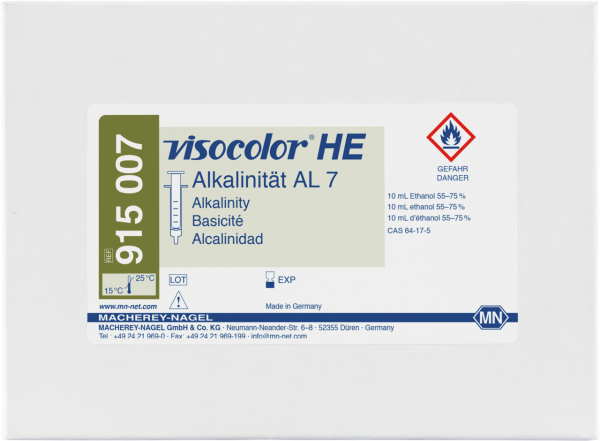 Titrimetric test kit VISOCOLOR HE Alkalinity AL 7 (acid capacity)