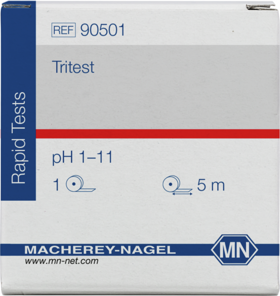 pH test paper Tritest pH 1–11, with three indicator zones