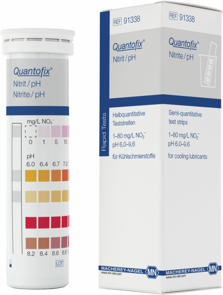 Semi-quantitative test strips QUANTOFIX Nitrite/pH