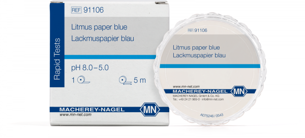 Qualitative pH test paper Litmus paper blue, pH: 8.0–5.0