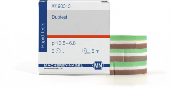pH test paper Duotest pH 3.5–6.8, with two indicator zones, refill pack