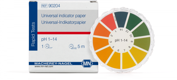 Universal indicator paper pH 1–14, reel