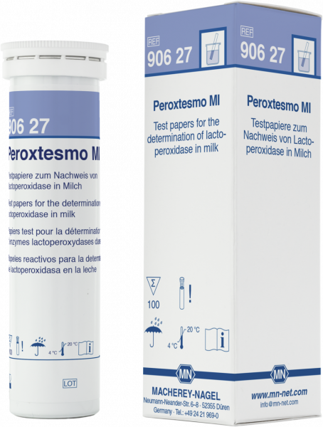 Qualitative test paper Peroxtesmo MI for Peroxidase in milk