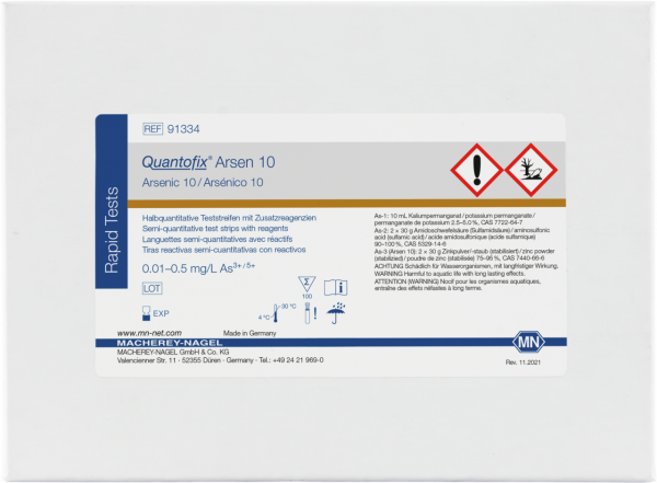 Semi-quantitative test strips QUANTOFIX Arsenic 10