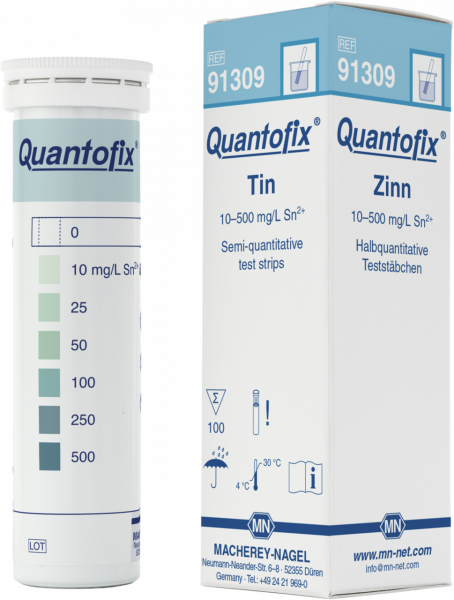 Semi-quantitative test strips QUANTOFIX Tin