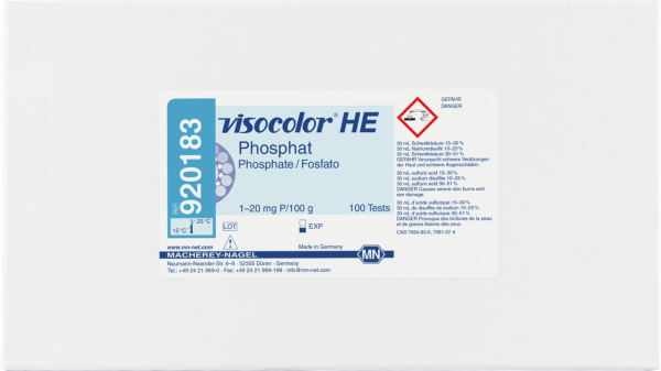 Colorimetric test kit VISOCOLOR HE Phosphorous in soil, refill pack