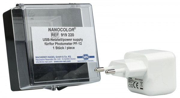 USB mains adaptor for PF‑12 / PF‑12Plus / PF‑3