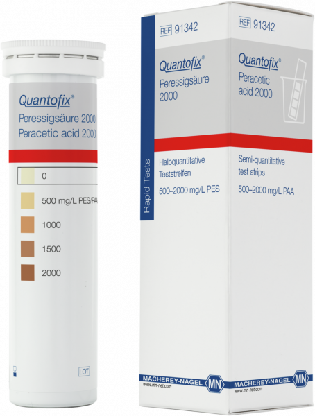 Semi-quantitative test strips QUANTOFIX Peracetic acid 2000