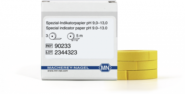 Special indicator paper pH 9.0–13.0, reel, refill pack