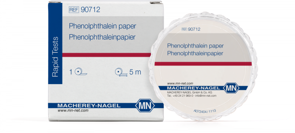 Qualitative pH test paper Phenolphthalein paper, pH: 8.3–10.0