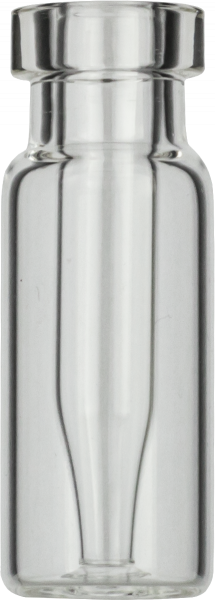 Crimp neck vial, N 11, 11.6x32.0 mm, clear, with integr. 0.2 mL insert