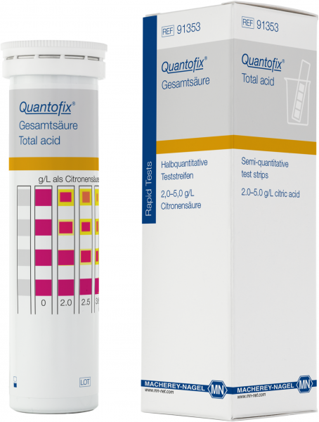 Semi-quantitative test strips QUANTOFIX Total acid