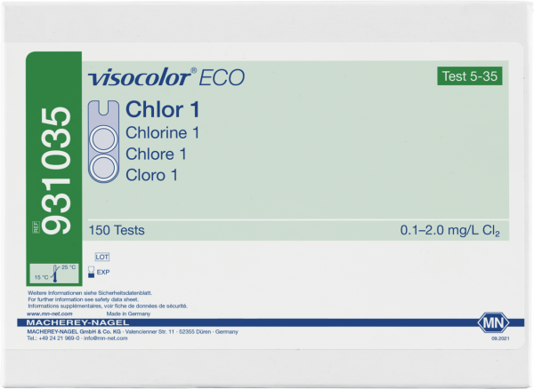 Colorimetric test kit VISOCOLOR ECO Chlorine 1, free and total