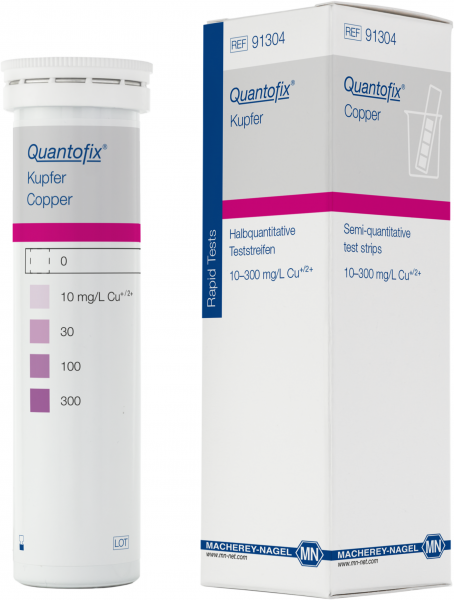 Semi-quantitative test strips QUANTOFIX Copper