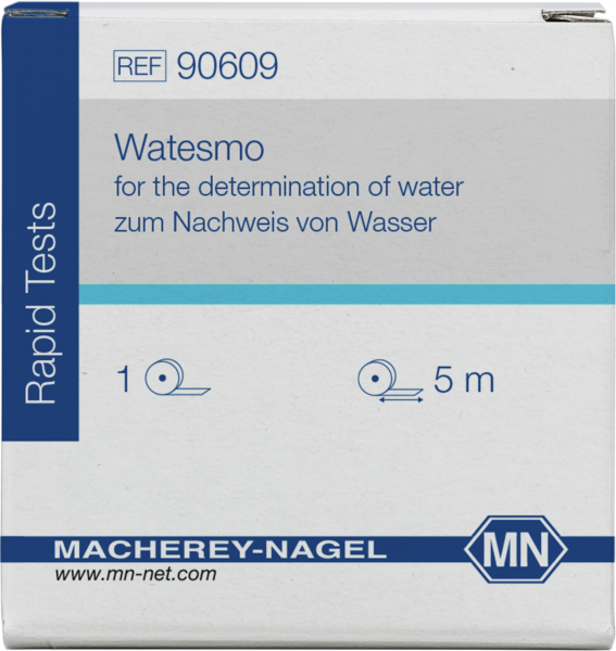 Qualitative test paper Watesmo for Water in organic solvents