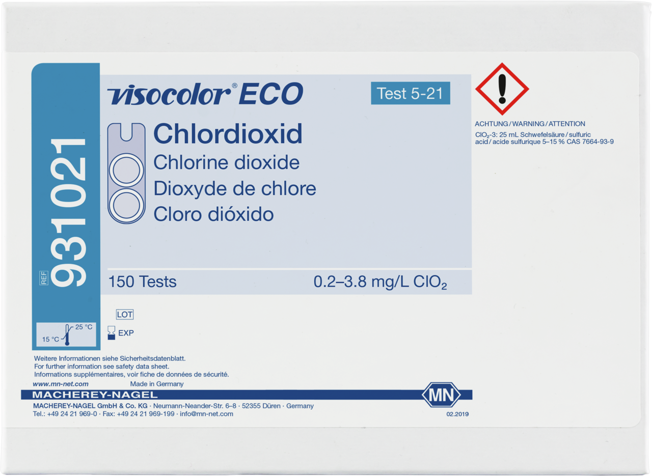 Kit de test colorimétrique VISOCOLOR ECO Dioxyde de chlore, MACHEREY-NAGEL,  MN