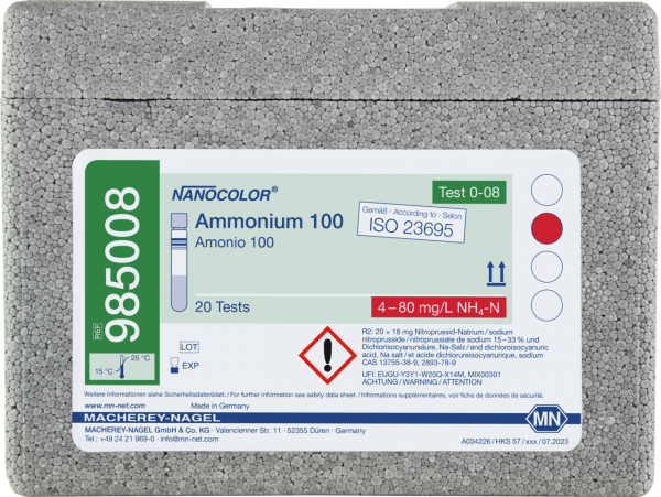 Tube test NANOCOLOR Ammonium 100