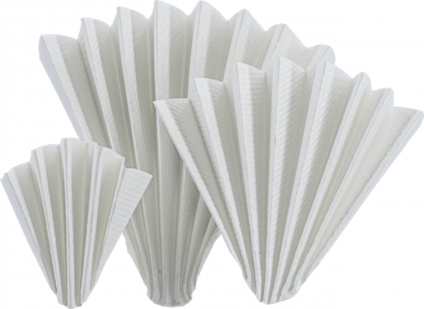 Folded filter papers, MN 612, Technical, Fast (10 s), Embossed