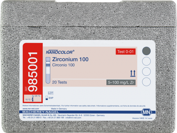 Tube test NANOCOLOR Zirconium 100