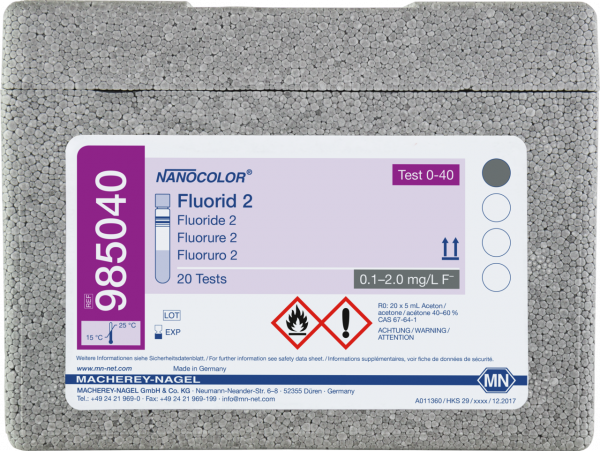 Tube test NANOCOLOR Fluoride 2