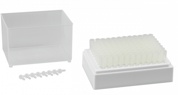 CHROMABOND Multi 96 collection rack for PP-Vessels (12x8-well-strips), 96x1.0 mL