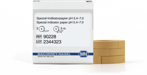 Special indicator paper pH 5.4–7.0, reel, refill pack