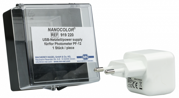 USB mains adaptor for PF‑12 / PF‑12Plus / PF‑3