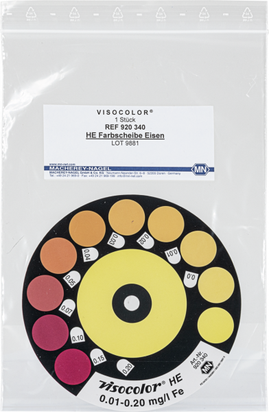 Color comparison disc for VISOCOLOR HE Iron