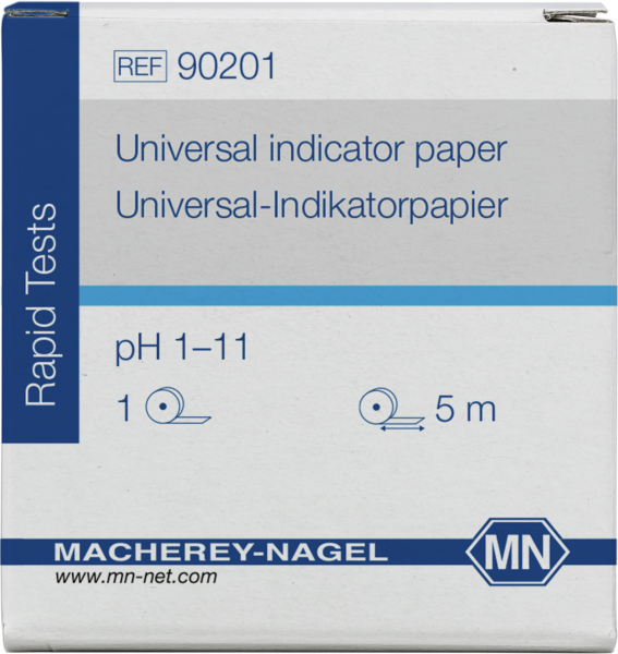 Universal indicator paper pH 1–11, reel