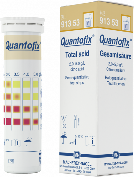 Semi-quantitative test strips QUANTOFIX Total acid