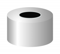 Crimp cap, N 13, alu., center hole, no liner Crimp cap, N 13, alu., center hole, no liner