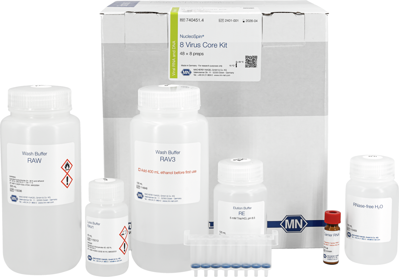 NucleoSpin 8 Virus Core Kit, 8-well kit for viral RNA/DNA