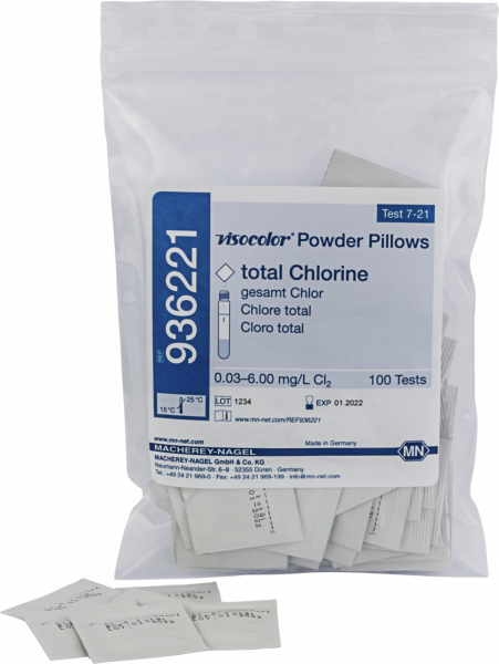 Reagents VISOCOLOR Powder Pillows total Chlorine, 100 tests, photometric test