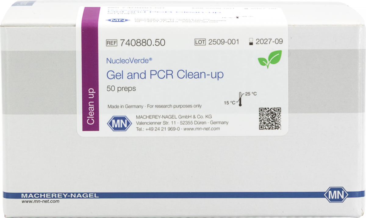 NucleoVerde Gel & PCR Clean-up Mini kit, gel extraction or PCR