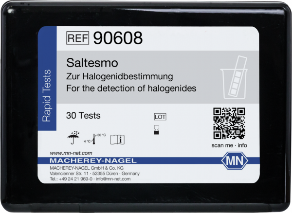 Semi-quantitative test paper SALTESMO, for halides