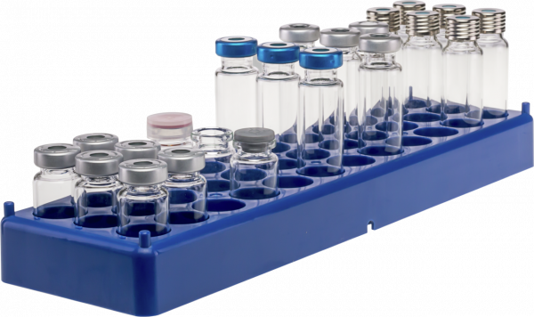 Vial racks, max. diameter 23.1 mm, 36 pos., stackable (if empty)