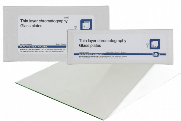 TLC glass plates, mixed silica + cellulose layer, SILCEL-Mix UV254, 20x20 cm