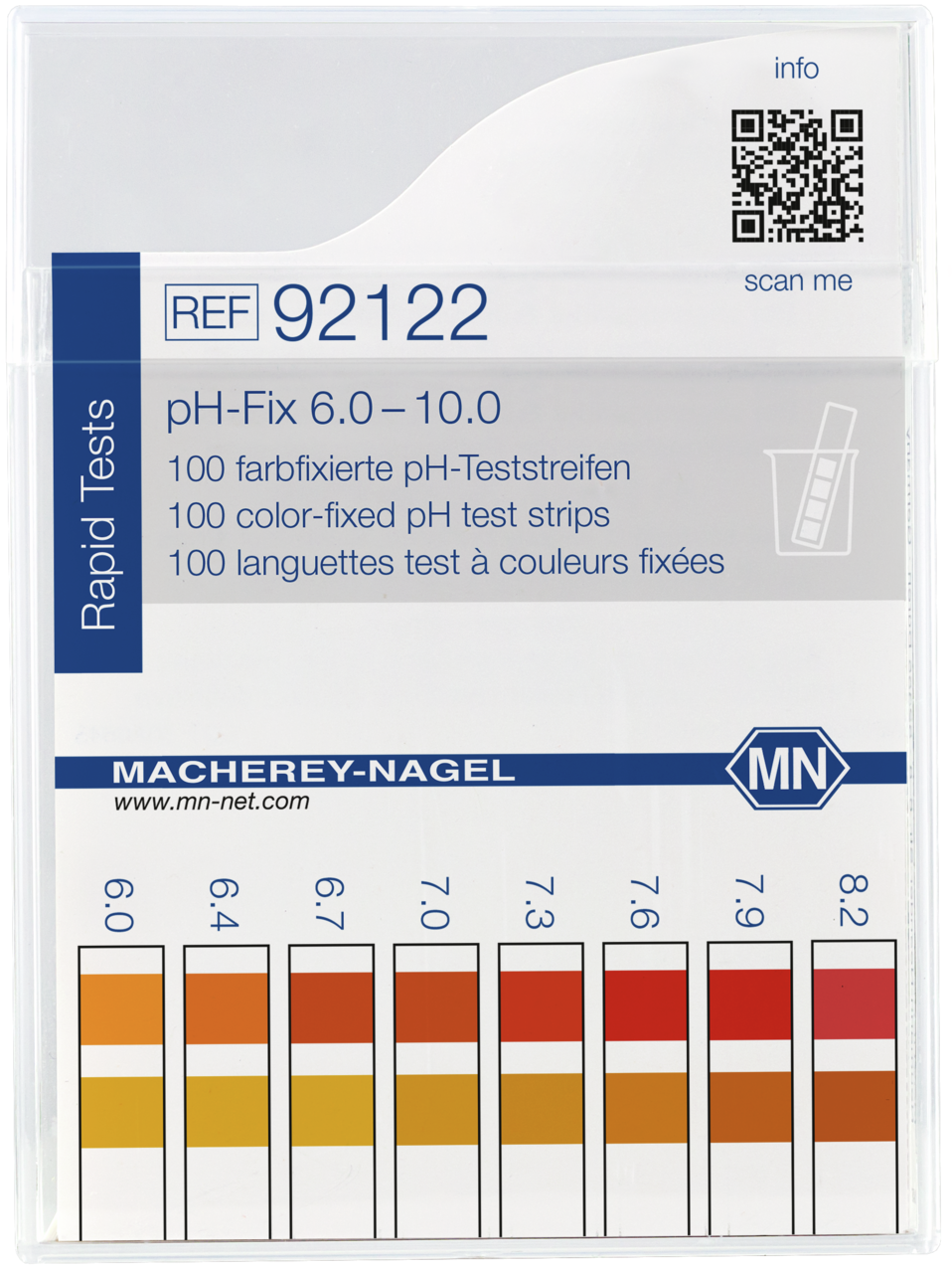 pH test strips, pHFix 6.010.0, fixed indicator, MN MACHEREYNAGEL