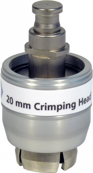 Crimping head for 20 mm crimp caps, used with REF 735700
