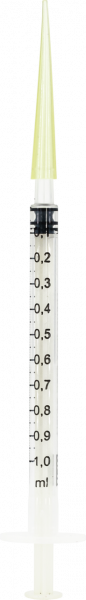 1 mL syringe for VISOCOLOR reagent case for soil analysis