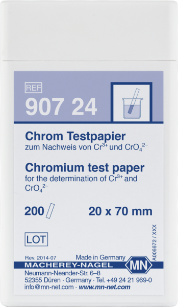 Qualitative Chromium test paper for Chromate: 5 mg/L CrO₄²⁻