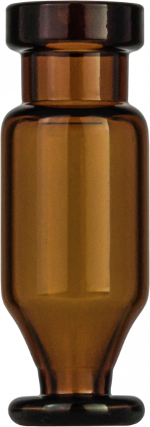 Crimp neck vial, N 11, 11.6x32.0 mm, 1.1 mL,conical + round pedestal, amber