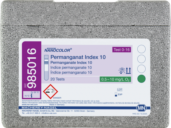 Tube test NANOCOLOR Permanganate Index 10