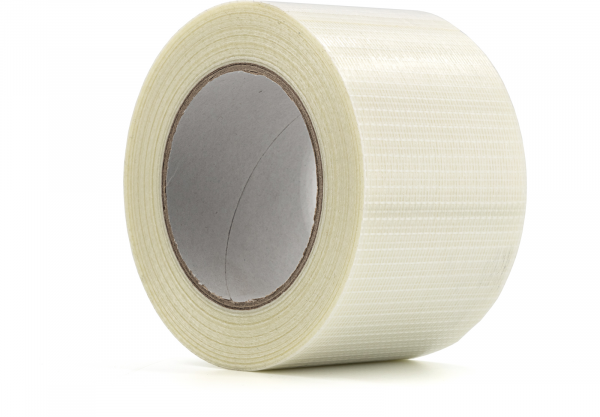 Sticky tape, glass fiber reinforced