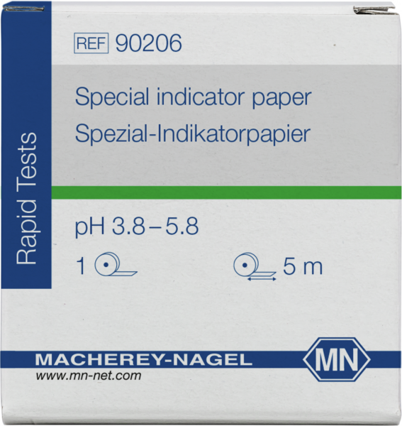 Special indicator paper pH 3.8–5.8, reel