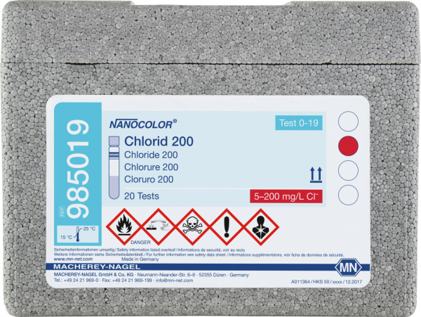 Tube test NANOCOLOR Chloride 200